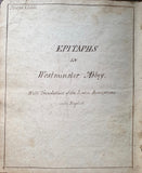 [MANUSCRIPT - C.1740]. [Gibbs, Joseph]. [Epitaphs In Westmister Abbey. With Translations Of The Latin Inscriptions Into English]